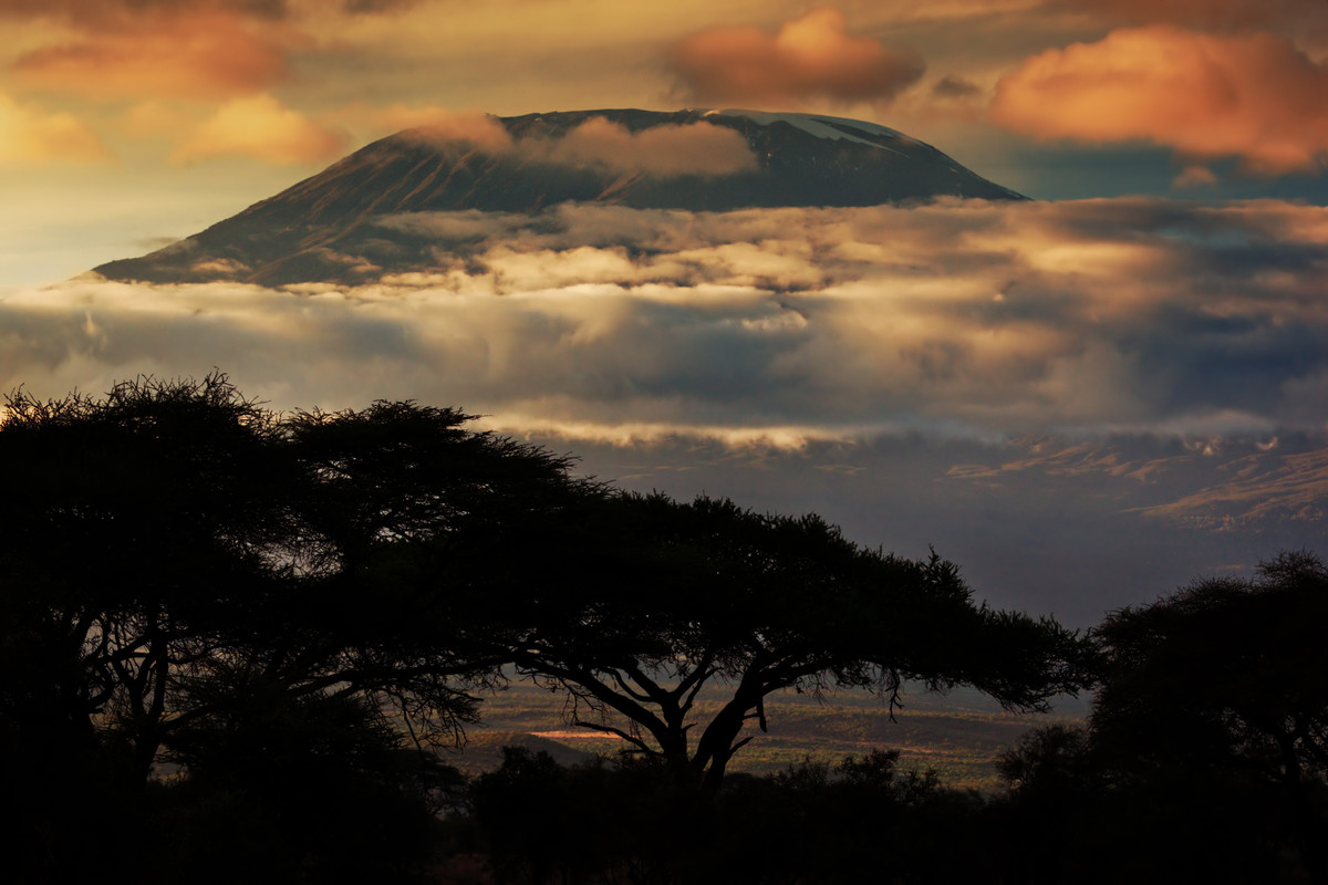 Núi Kilimanjaro, Tanzania: Kilimanjaro là đỉnh núi cao nhất châu Phi, được tạo ra từ ba núi lửa hình nón. Đây là một ngọn núi lửa không hoạt động, với lần phun trào cuối cách đây 360.000 năm. Để khám phá, du khách có thể tham gia hoạt động leo núi và cắm trại qua đêm. Với bầu trời đêm lấp lánh, không có ô nhiễm ánh sáng, cắm trại dưới các vì sao ở núi Kilimanjaro là một trải nghiệm đáng giá. Ảnh: Alamy Stock Photo.