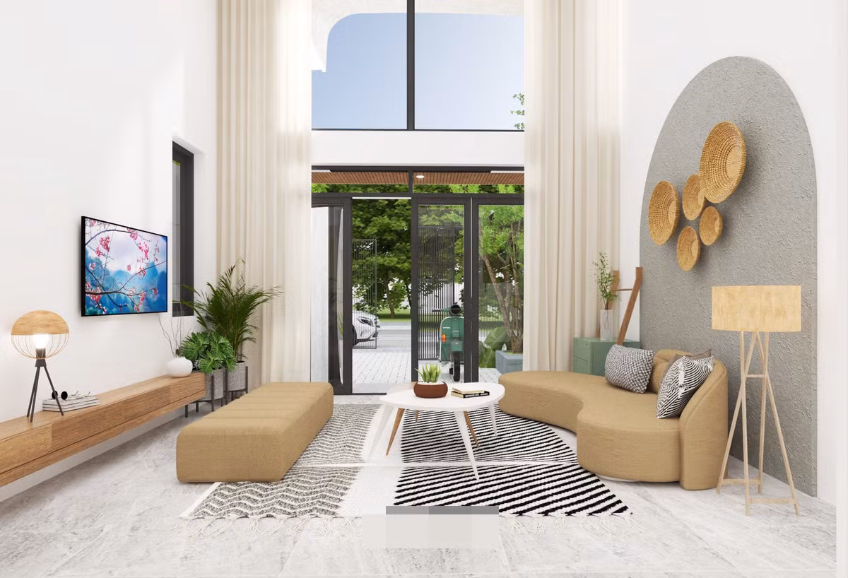 Nhà gác lửng siêu đẹp, không gian thông tầng thoáng đãng - Hình 4 Nha gac lung sieu dep, khong gian thong tang thoang dang-Hinh-4