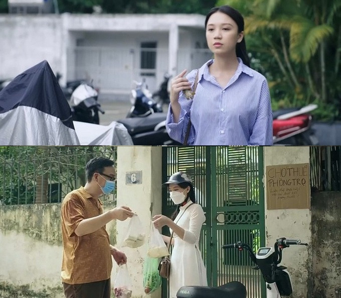 Thùy Dương vào vai Quyên - cô con gái của Chi cục trưởng Chi cục Hải quan Đông Bình. Cô bị bố bắt sống giả nghèo, giả khổ (Ảnh: Ê-kíp sản xuất).