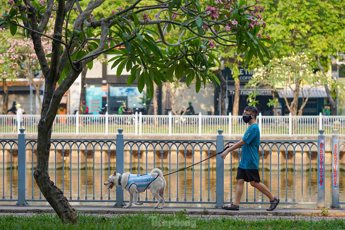 "Nhiều người còn dẫn theo thú cưng đi dạo và cũng để cho nó đi vệ sinh. Ra đây tập thể dục không cẩn thận dễ giẫm phải phân của chúng lắm", chị Lê Thị Khánh Phương, ngụ quận 3 bức xúc.