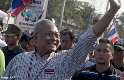 Lãnh đạo phong trào biểu tình chống chính phủ Thái Lan, Suthep Thaugsuban.