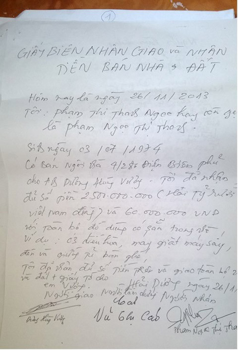 Vo PGD CA Hai Duong tran tinh mua nha kieu nu nghi cuong dam