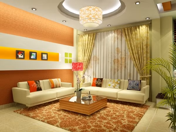 Phòng khách nên sắp xếp gọn gàng và ngăn nắp.