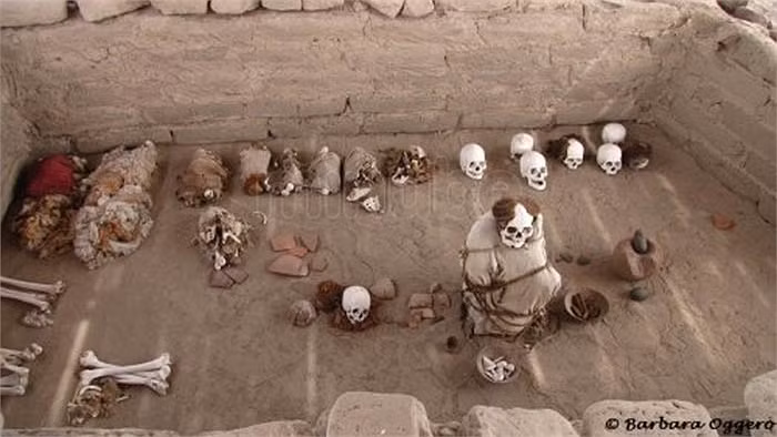 Thứ còn lại trong các hầm mộ chỉ là những bộ xương khô "cười ngoác miệng". Các nhà khoa học không tìm thấy kỹ thuật ướp xác nào. Tuy nhiên, người xưa đã biết lợi dụng khí hậu khô, nóng của sa mạc để an táng người chết. Môi trường sa mạc đã bảo quản hài cốt cực tốt.