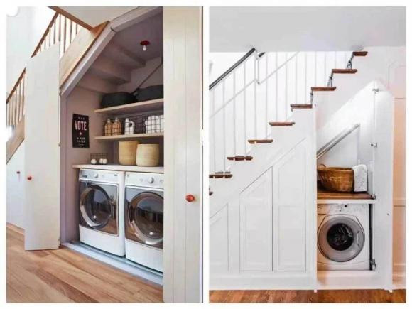 3. Làm thiết kế ghế ngồi dưới cầu thang và biến nó thành góc thư giãn.