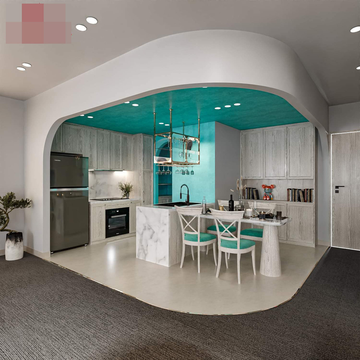 Can ho 55m2 o Binh Duong mau xanh mat me, dep me man-Hinh-5