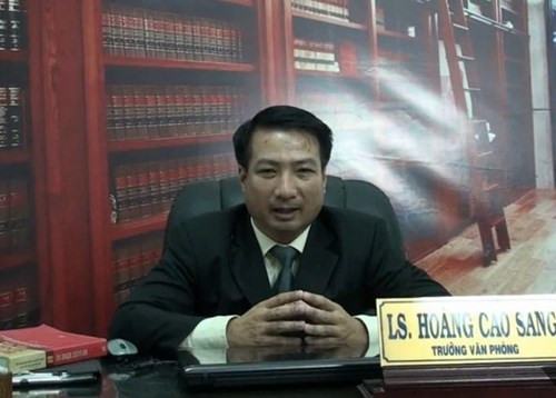 Luật sư Hoàng Cao Sang.
