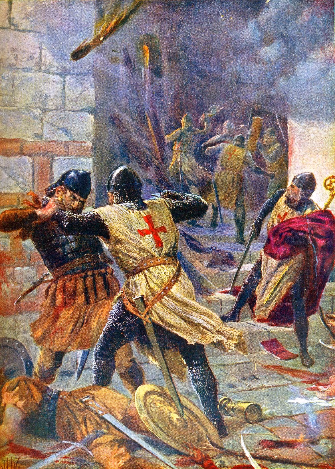 Do vậy, Thập tự quân đã phải giúp Venice chiếm cảng Byzantine, Zara. Và một thời gian ngắn sau đó, Thập tự quân rơi vào cuộc đấu tranh vì ngai vàng ở Byzantine - thủ đô của Constantinople. Thay vì đoạt lại Jerusalem như Giáo hoàng mong đợi, cuộc Thập tự chinh thứ tư kết thúc với việc chinh phục Constantinople và thành lập Đế quốc La Tinh (1204-1261) trên vùng lãnh thổ bị xâm chiếm Byzantine.