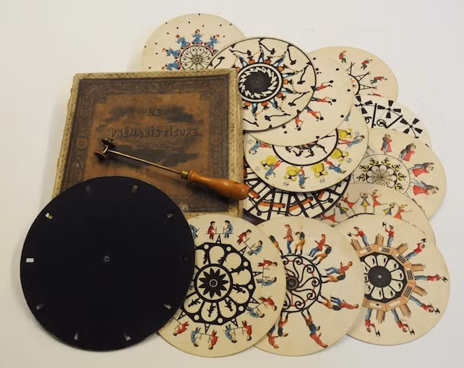 Cận cảnh dụng cụ Phenakistoscope.