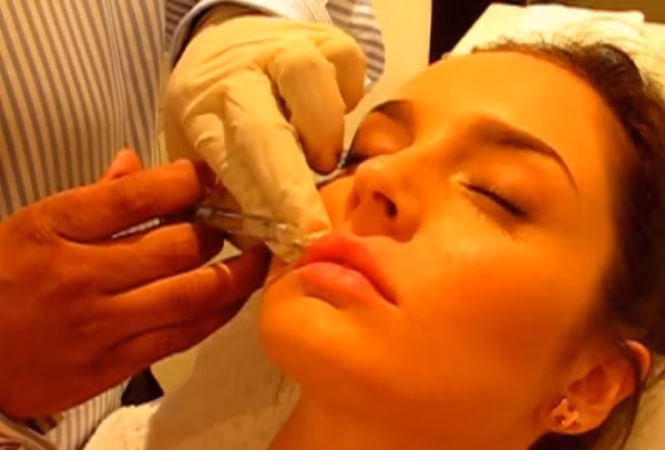 Sau đó là tiêm bên phải của môi.