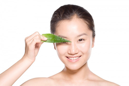 Tẩy trang vùng mắt. Nghe thì có vẻ lạ lùng, nhưng đây là một trong những công dụng tuyệt nhất của lô hội. Sau một ngày dài mệt mỏi với lớp trang điểm dày, bạn hãy lấy một miếng bông hoặc cotton, thấm vào phần ruột lá lô hội rồi xoa nhẹ lên mặt hoặc mắt. Tinh chất làm ẩm, làm sạch da có trong lá lô hội tươi sẽ giúp da bạn được sạch, mát và mịn hơn sau khi sử dụng.