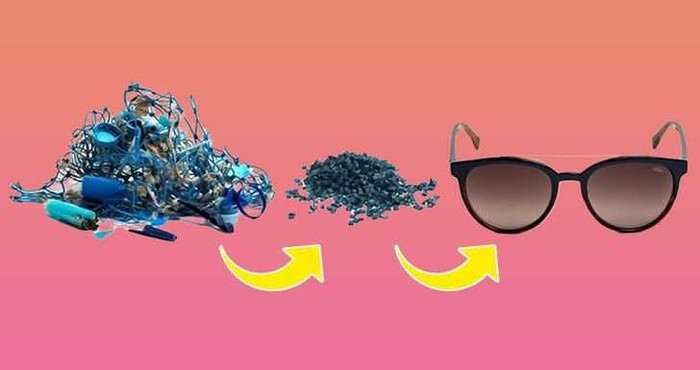  1. Kính râm sành điệu được làm từ rác nhựa đại dương. Sea2see thu thập nhựa ở biển và biến nó thành những chiếc kính râm sành điệu. 1kg chất thải tái chế sẽ tạo ra một cặp kính thời trang. Nhưng họ không chỉ làm ra sản phẩm, họ còn chứng minh rằng một “nền kinh tế vòng tròn là có thể, ngay cả trong ngành công nghiệp thời trang”. Kể từ năm 2019, công ty hoạt động đã thu thập hàng nghìn chai nước và đồ nhựa dùng một lần. Ngoài ra, họ hợp tác với các cộng đồng ngư dân ở 43 cảng của Pháp, Ghana, Bồ Đào Nha, Senegal và Tây Ban Nha. Đây là một trong những phát minh độc đáo được tận dụng từ vật liệu tái chế thân thiện với môi trường. 