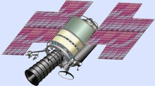 Mô hình vệ tinh cảnh báo sớm Oko-1 của Nga.