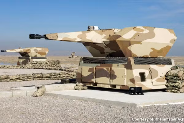 Hệ thống pháo phòng không tự động MANTIS 35mm do hãng Rheinmetall Air Defence chế tạo.