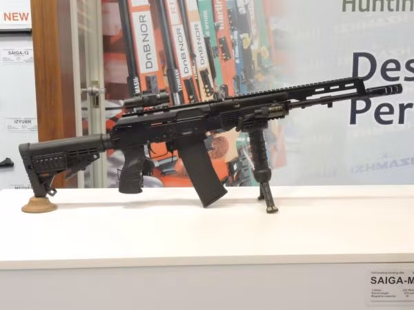 Mẫu súng thể thao Saiga-MK 107 sử dụng đạn 5,56mm chuẩn NATO.