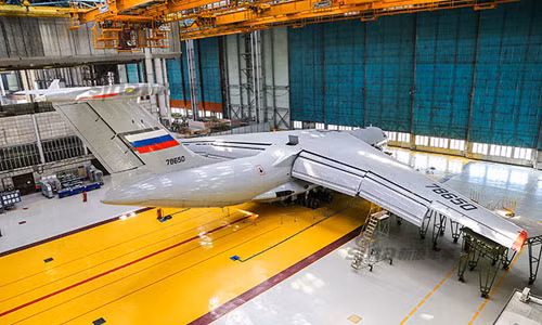 Cận cảnh một chiếc Il-476 mang số hiệu 78650 đã hoàn tất việc lắp ráp tại nhà máy Aviastar-SP ở Ulyanovsk.