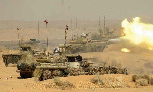 Quân đội Ấn Độ tập trận.