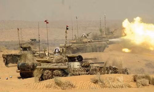 Quân đội Ấn Độ tập trận.