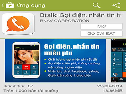 Giao diện Btalk của Bkav