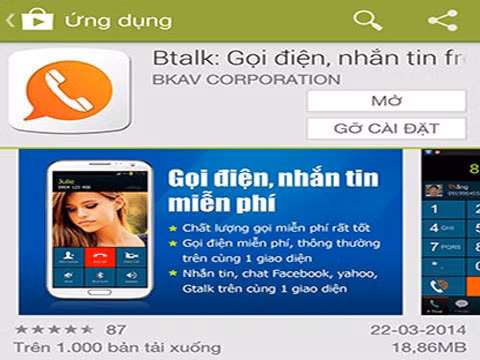 Giao diện Btalk của Bkav