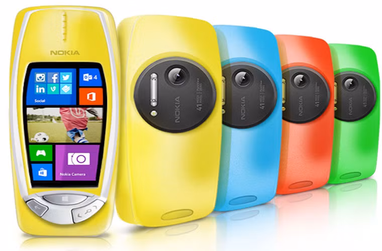 Nokia: sáng tạo… đẩy lùi về quá khứ. Nokia mới giới thiệu chiếc điện thoại mới có tên 3310, với camera khủng đằng sau, giống mẫu camera 41 Mp PureView của Lumia 1020. Điện thoại mới sử dụng bộ vi xử lý lõi đôi, RAM 2 Gb.