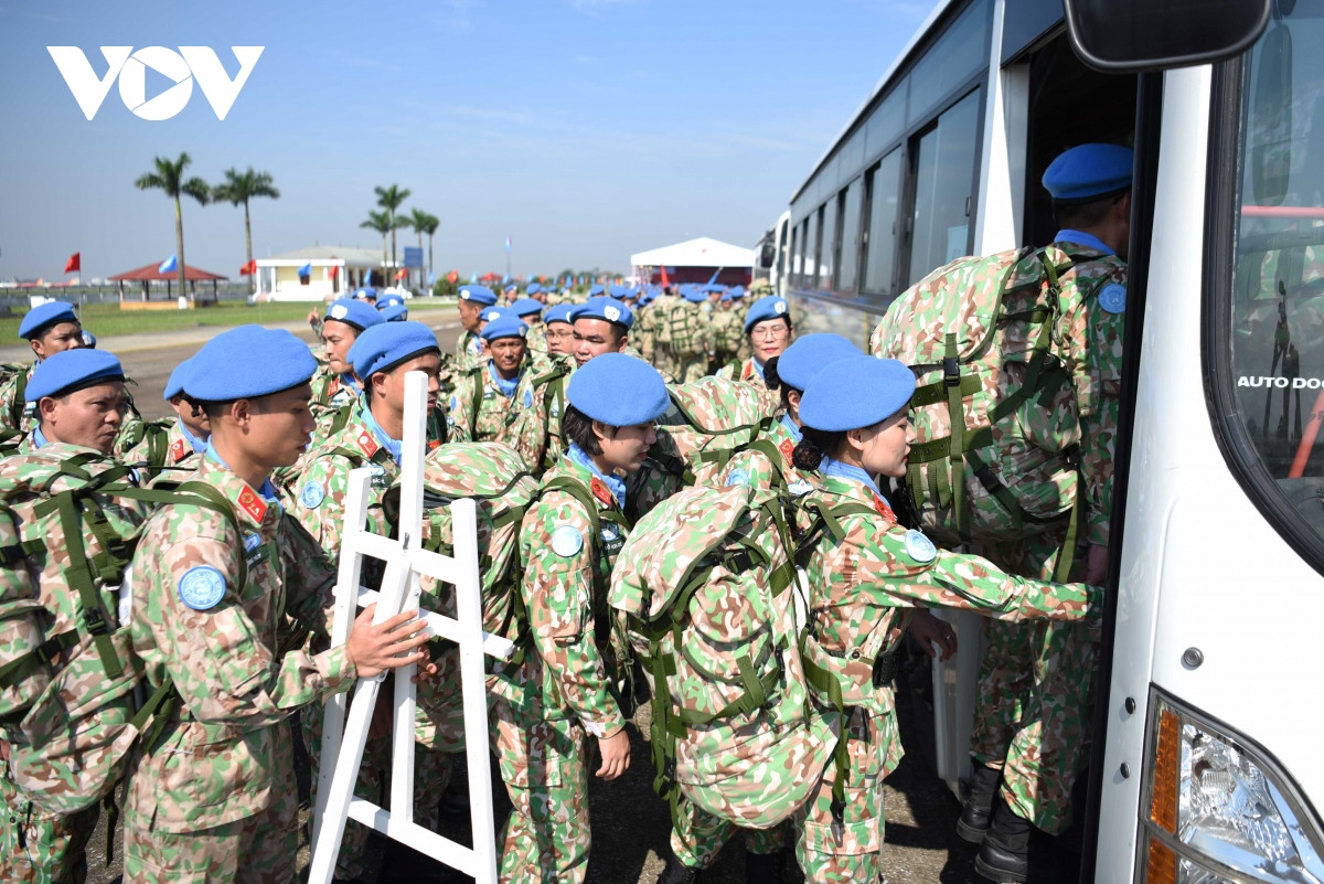 Lực lượng công binh và bệnh viện dã chiến lên đường làm nhiệm vụ Gìn giữ hòa bình Liên hợp quốc.