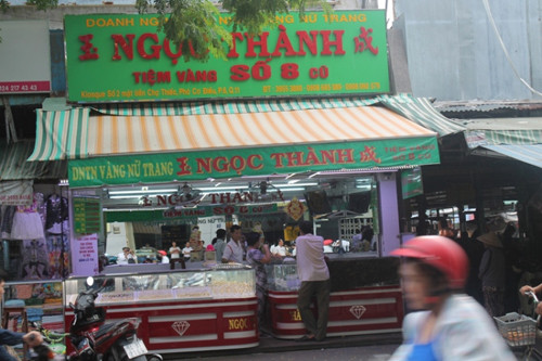 Tiệm vàng Ngọc Thành trong khu chợ Thiếc vừa xảy ra cướp.