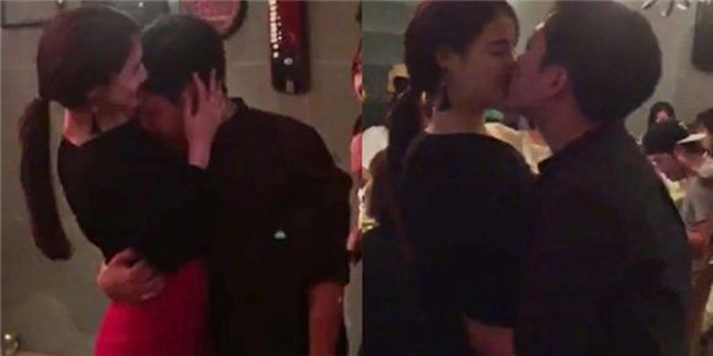 Từ khi yêu tới lúc cưới, Trường Giang luôn công khai thể hiện tình cảm qua những nụ hôn dù ở nơi đông người.