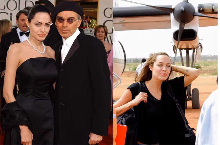 Năm 2002, Angelina Jolie bị mắc lỗi trang điểm ngớ ngẩn khi tô vẽ đôi lông mày quá đậm khi tham dự Quả Cầu Vàng. Năm 2004, khi vừa chia tay Billy Bob, Angelina chăm chỉ tham gia các hoạt động nhân đạo và trở thành Đại sứ thiện chí của Liên hợp quốc.