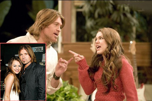 Hai cha con ngôi sao ca nhạc Miley Cyrus và Billy Ray đóng vai hai cha con trong serie phim giúp Miley nổi tiếng "Hannah Montana".