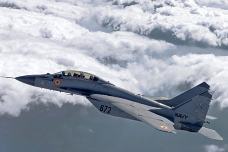 Tiêm kích hạm MiG-29K của Không quân Hải quân Ấn Độ.