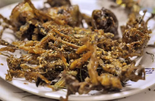 Nhái bọc vừng chiên giòn