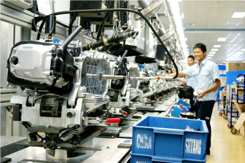 Dây chuyền sản xuất động cơ của Piaggio Việt Nam