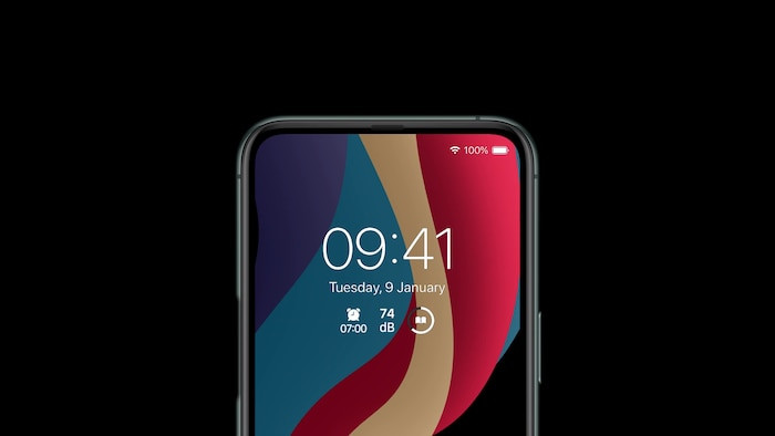 Theo mường tượng của Technizo Concept, iPhone 12 Pro sẽ không còn có sự xuất hiện của “tai thỏ”. Kiểu thiết kế này sẽ giúp mặt trước của máy liền mạch hơn, và mang lại tính thẩm mỹ cao hơn nhiều so với những chiếc iPhone có màn hình “khuyết đỉnh”. Tuy nhiên, điều này sẽ khó xảy ra, bởi theo như nhiều báo cáo gần đây cho thấy, Apple chỉ tối giản kích thước tai thỏ xuống 30-35% so với các mẫu iPhone trước. (Ảnh: Andrea Copellino)