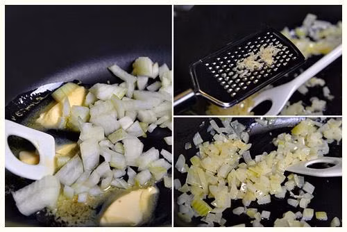 Xào nguyên liệu lâu chín trước. Những thực phẩm cần nhiều thời gian hơn sẽ được cho vào trước. Chẳng hạn: khoai tây, cà rốt... sẽ phải xào lâu hơn bông cải, ớt chuông, nấm rơm, do đó, cần cho chúng vào xào trước đến khoảng 2/3 thời gian thì tiếp tục cho thêm các thành phần khác vào.