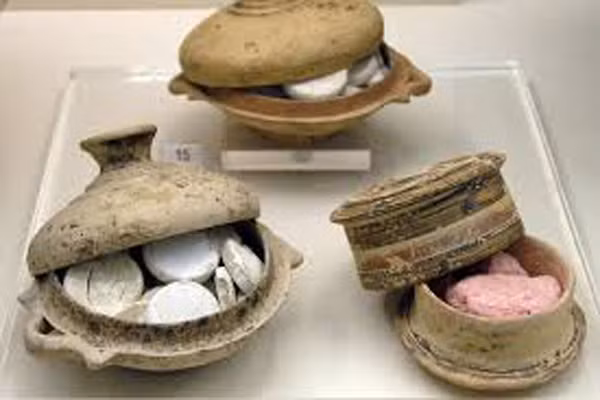 Người Hy Lạp và La Mã cổ đại thì phủ khuôn mặt của mình bằng bột làm từ khoáng sản. Họ rất ưa chuộng màu trắng nhạt, chỉ gái mại dâm và phụ nữ tầng lớp thấp mới đánh màu sắc lên môi, má hay mắt.