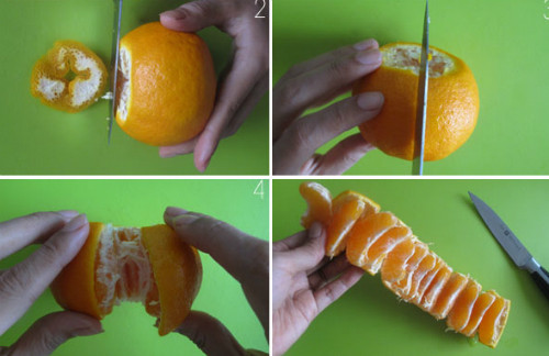 Kỹ năng bổ. Thứ nhất - dùng cổ tay làm điểm tựa: nắm sát phần chuôi dao gần với lưỡi dao, sau đó tập trung lực vào cổ tay, di chuyển cổ tay lên xuống để bổ thực phẩm. Thứ hai - dùng sức cả cánh tay: nắm lấy chuôi dao và chuyển cánh tay tới lui để bổ thực phẩm. Nên khum bàn tay khi giữ thực phẩm đồng thời lùi tay về sau mỗi lượt cắt để tránh cắt phải đầu ngón tay.