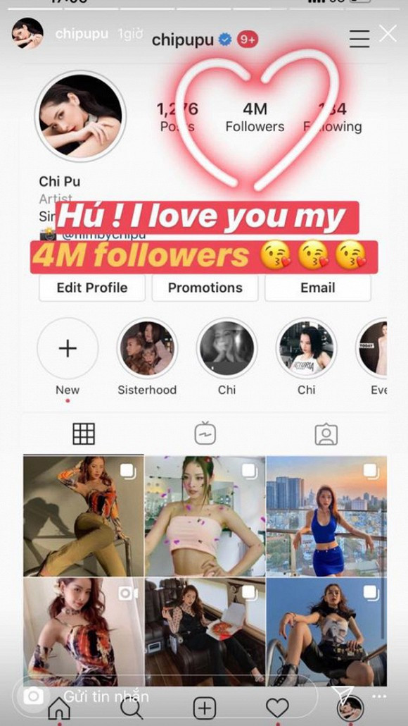 Man an mung cuc lay cua Chi Pu khi can moc 4 trieu follow tren Instagram