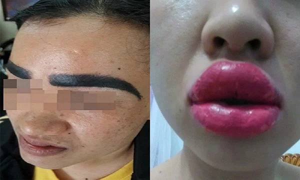 Lông mày là vị trí khá nhạy cảm và ảnh hưởng lớn đến thần thái của khuôn mặt. Chẳng hiểu vì muốn đẹp hơn nhưng rơi vào thợ "dởm" bộ lông mày trở nên vô cùng đáng sợ.