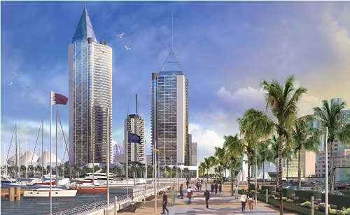 Thành phố này sẽ có đường hầm dưới lòng đất chứa các đường ống nước lạnh để làm mát các tòa nhà một cách tiết kiệm năng lượng. Hệ thống thoát nước sẽ được vận chuyển qua đường ống ngầm đến trạm xử lý bên ngoài thành phố, nơi mà nước sẽ được xử lý và sau đó được sử dụng để tưới cho những không gian xanh trong thành phố.