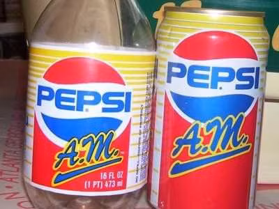 4. Pepsi A.M và Crystal – 1989, 1992: Năm 1989, Pepsi cố gắng hướng tới mục tiêu “ăn sáng uống cola” với Pepsi A.M và nó chỉ kéo dài được một năm. Năm 1992, Pepsi cố gắng lại, lần này là “Crystal Pepsi” và vẫn không nhận được ủng hộ. Sản phẩm này lụi tàn năm 1993.