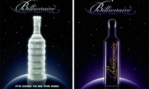 Cặp vodka đắt nhất thế giới với màu trắng và tím.