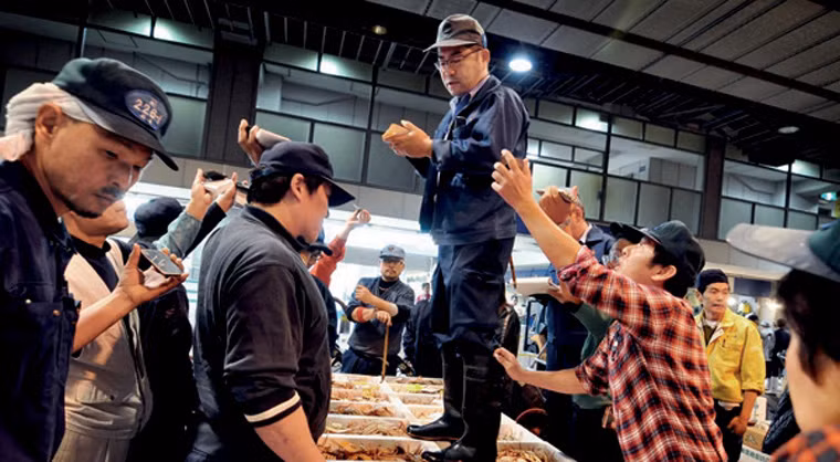 Chợ cá trung tâm Osaka là một trong những thị trường tiêu thụ hải sản lớn nhất của Nhật Bản với diện tích lên tới 320.000 m2. Hoạt động thường nhật của khu chợ cá này bắt đầu từ 4h15 sáng (giờ địa phương).