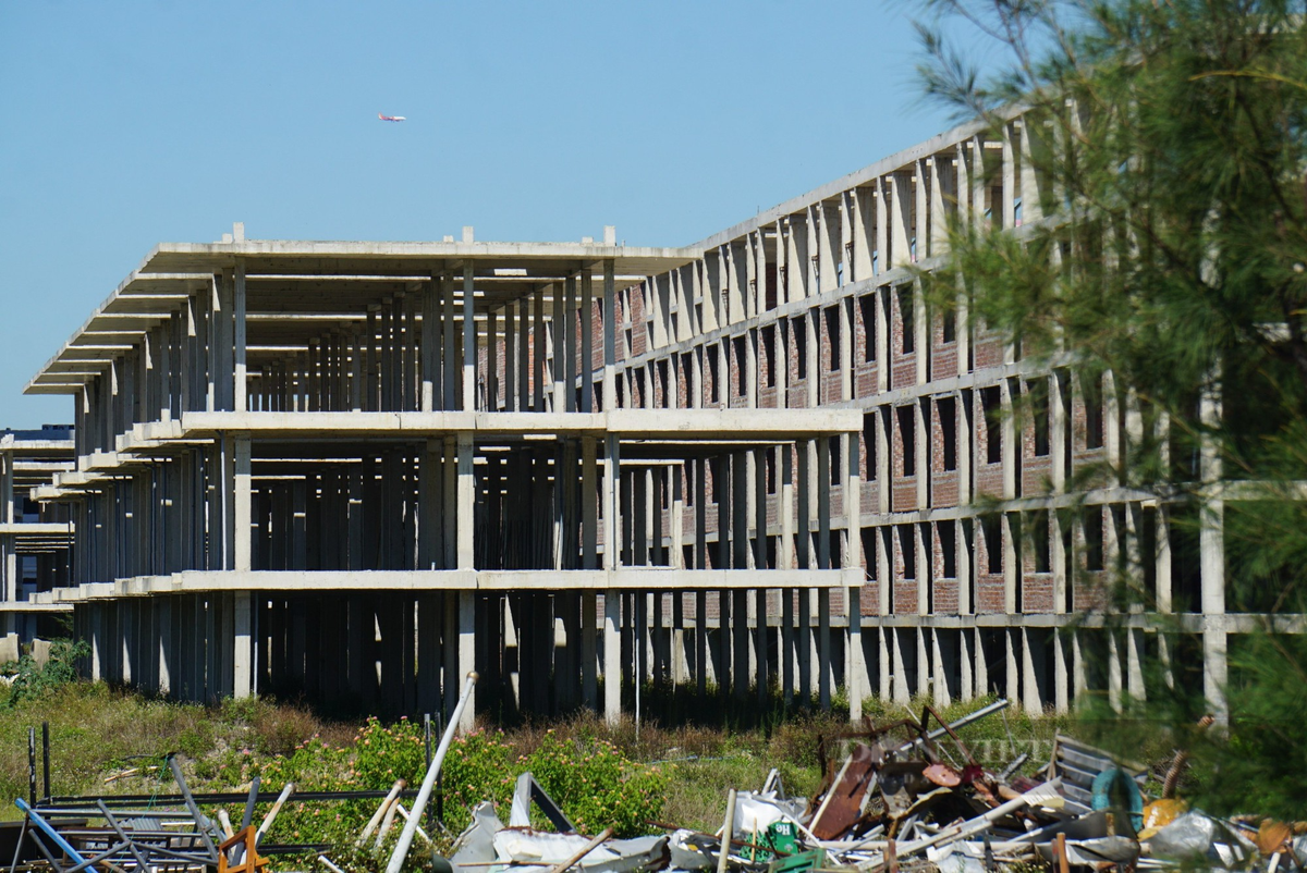 Nhiều dãy nhà thuộc dự án xây dựng dở dang bỏ không nhiều năm nay, cỏ cây mọc um tùm.