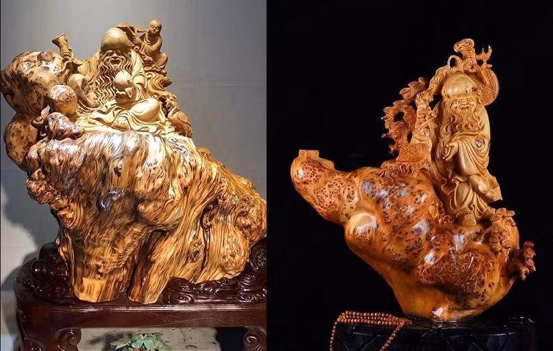 Từ đó, nguồn nhựa và dinh dưỡng nuôi cây bị gián đoạn, cản trở và tích tụ tại vết thương đó. Theo thời gian sẽ hình thành phần mắt gỗ, biếu gỗ sần sùi trên cây. Trải qua hàng chục, hàng trăm năm, phần gỗ này phình ra và có hình dáng giống như cái biếu, cái nu. Vậy nên, dân gian gọi chúng là nu.