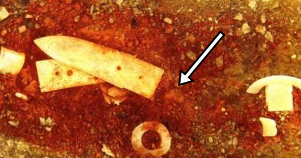 Qua kiểm tra ban đầu, các chuyên gia xác định con rồng đó được làm bằng đồng. Sau nhiều năm ở trong mộ cổ, hiện vật bị oxy hóa nên chuyển sang màu xanh. Cổ vật này có chiều dài 43 cm, rộng 13 cm. Phần bụng của nó cong và phình ra, đuôi được cắt phẳng, trên lưng có một cái móc hình ô. Nhìn tổng thể, con rồng trông giống như một chiếc thuyền rồng đang neo đậu giữa mặt nước. Nó được chế tác khá tinh xảo với hình dáng độc đáo.