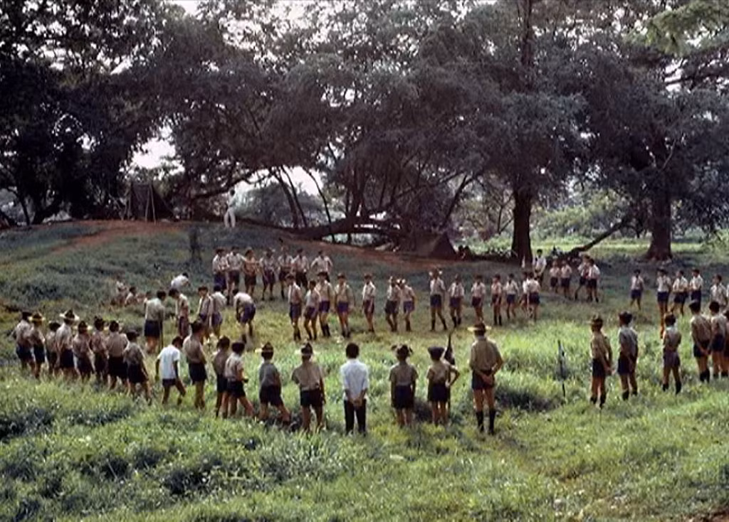 Trẻ em trong nhóm hướng đạo sinh - phong trào trẻ em có nguốc gốc từ Anh, phổ biến ở các nước phương Tây - hoạt động ngoại khóa ở Thảo Cầm Viên.