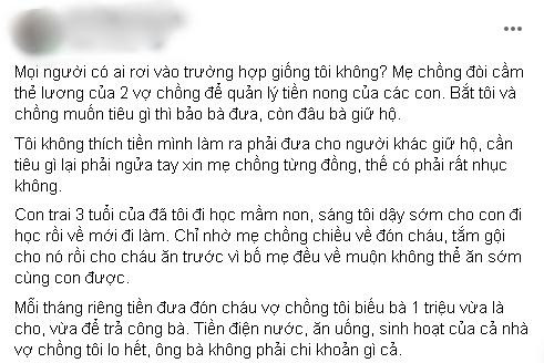 Khong cho me chong giu the luong, ba khong them trong chau noi