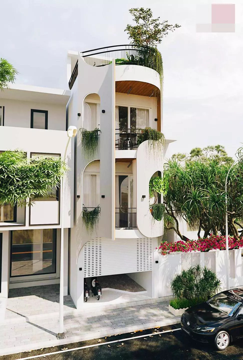 Nha pho hien dai, san vuon dang cap nhu thien duong nghi duong Bali