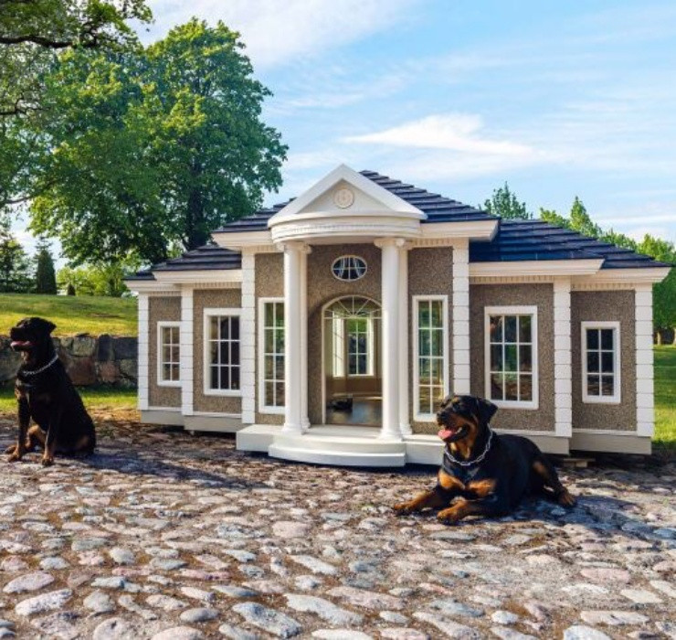 Mẫu nhà cao cấp này rất được lòng giới nghệ sĩ, siêu sao. Đã có không ít người chọn mua “siêu biệt thự” này cho cún cưng của mình.